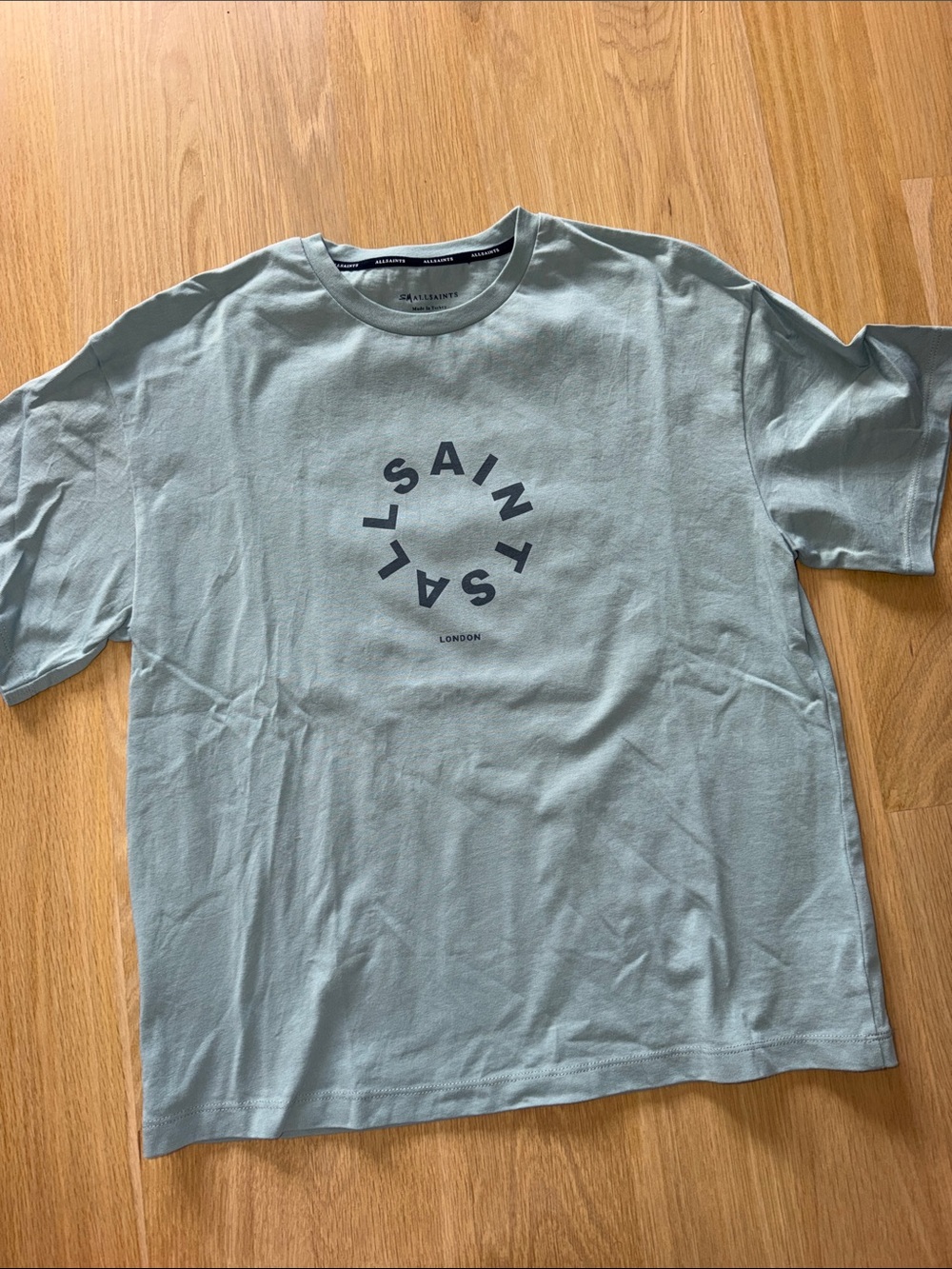 All Saints kids Sage Green Circular Logo Tee